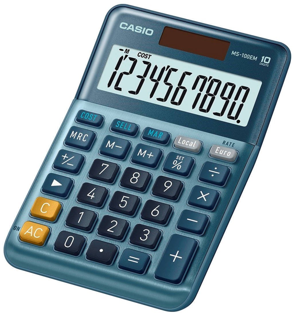 Casio Kalkulator MS 100 EM Niebieska