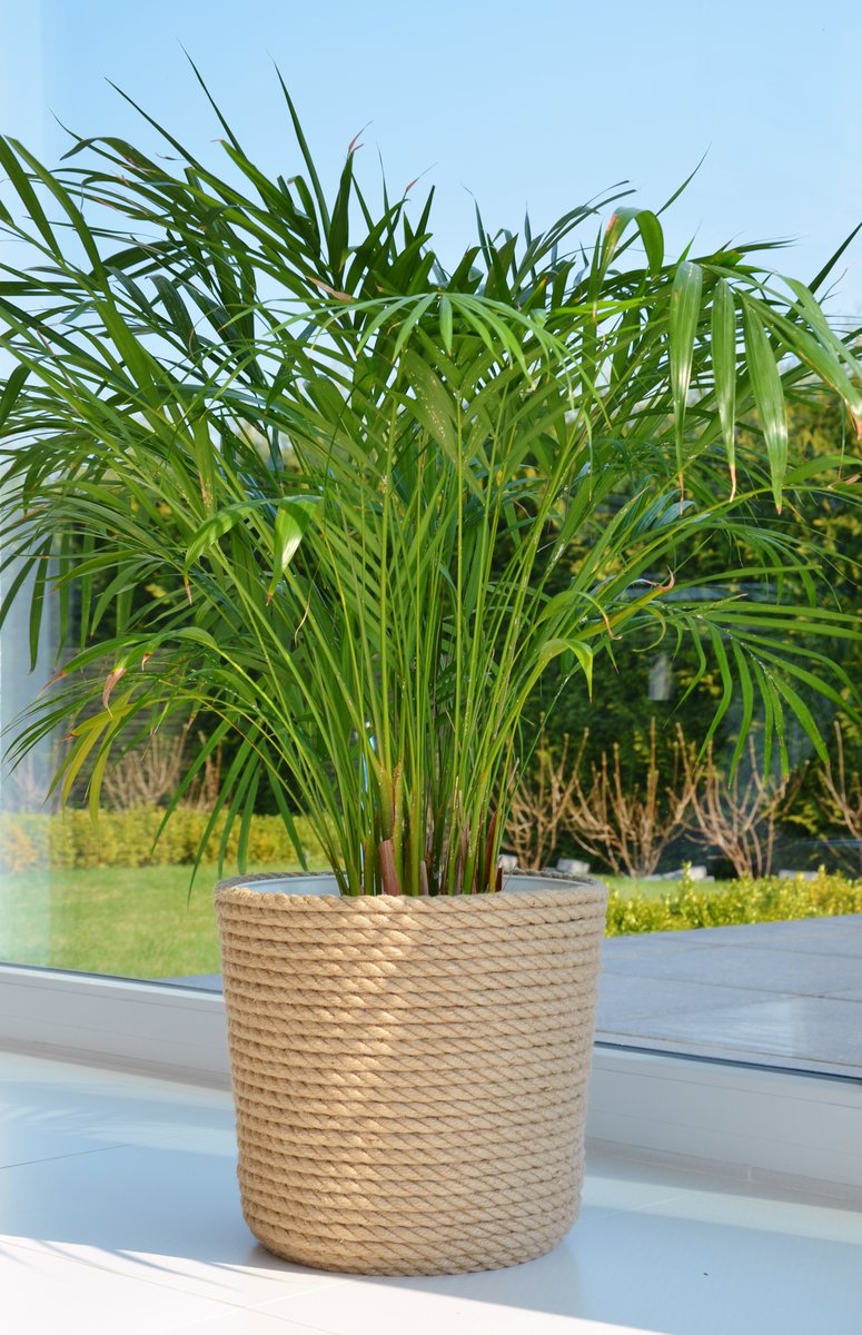 Jutowa doniczka JUTY OSŁONKA, średnica 35 cm, sznurek styl BOHO Skandynawski Etno /KERD