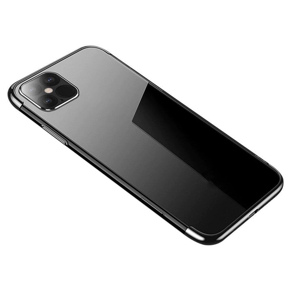 Hurtel Clear Color case żelowy pokrowiec etui z metaliczną ramką iPhone 13 Pro czarny