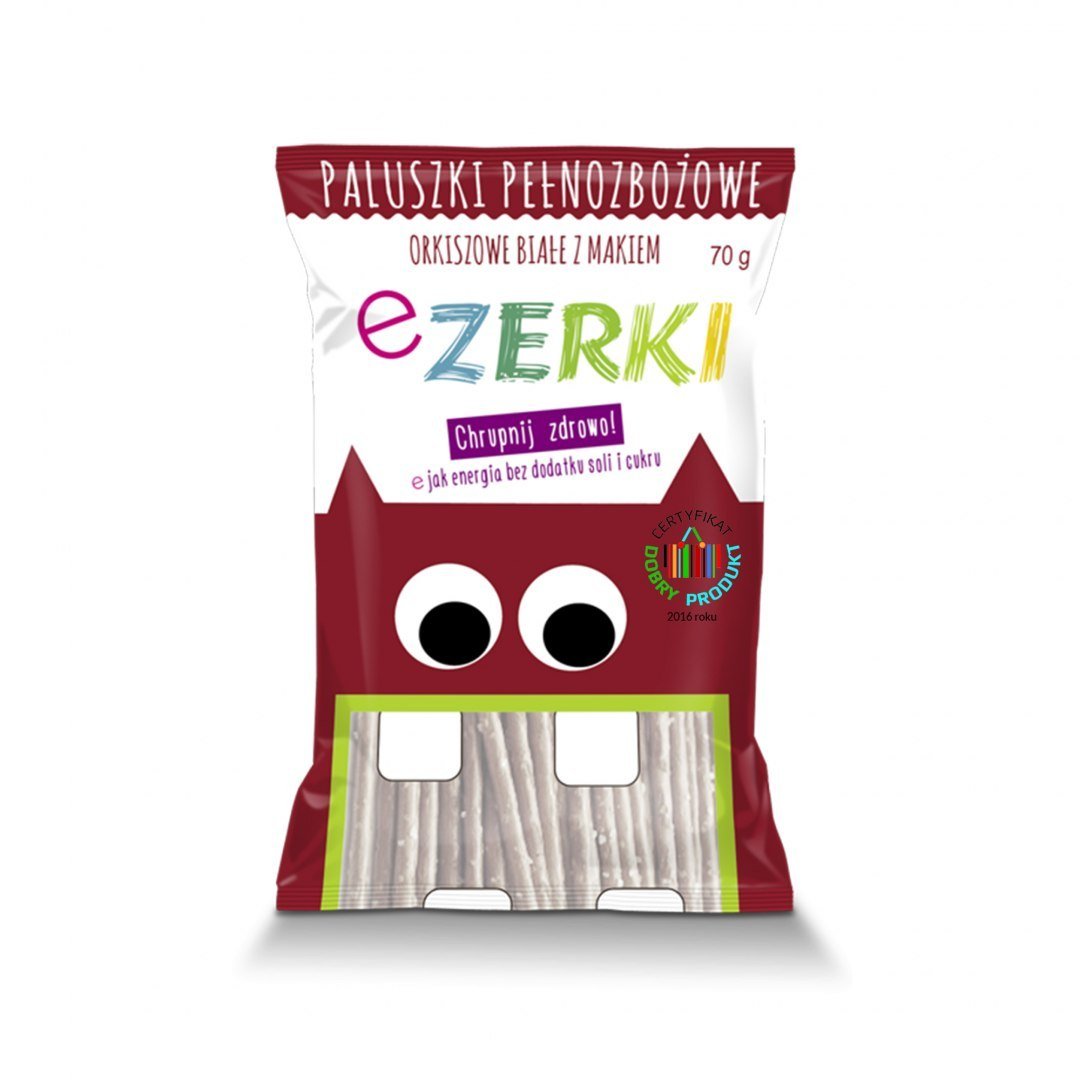 Ezerki Paluszki orkiszowe Białe z Makiem 70 g