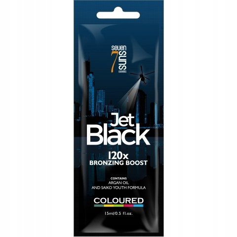7suns Jet Black bronzer x 120 do opalania Saszetka
