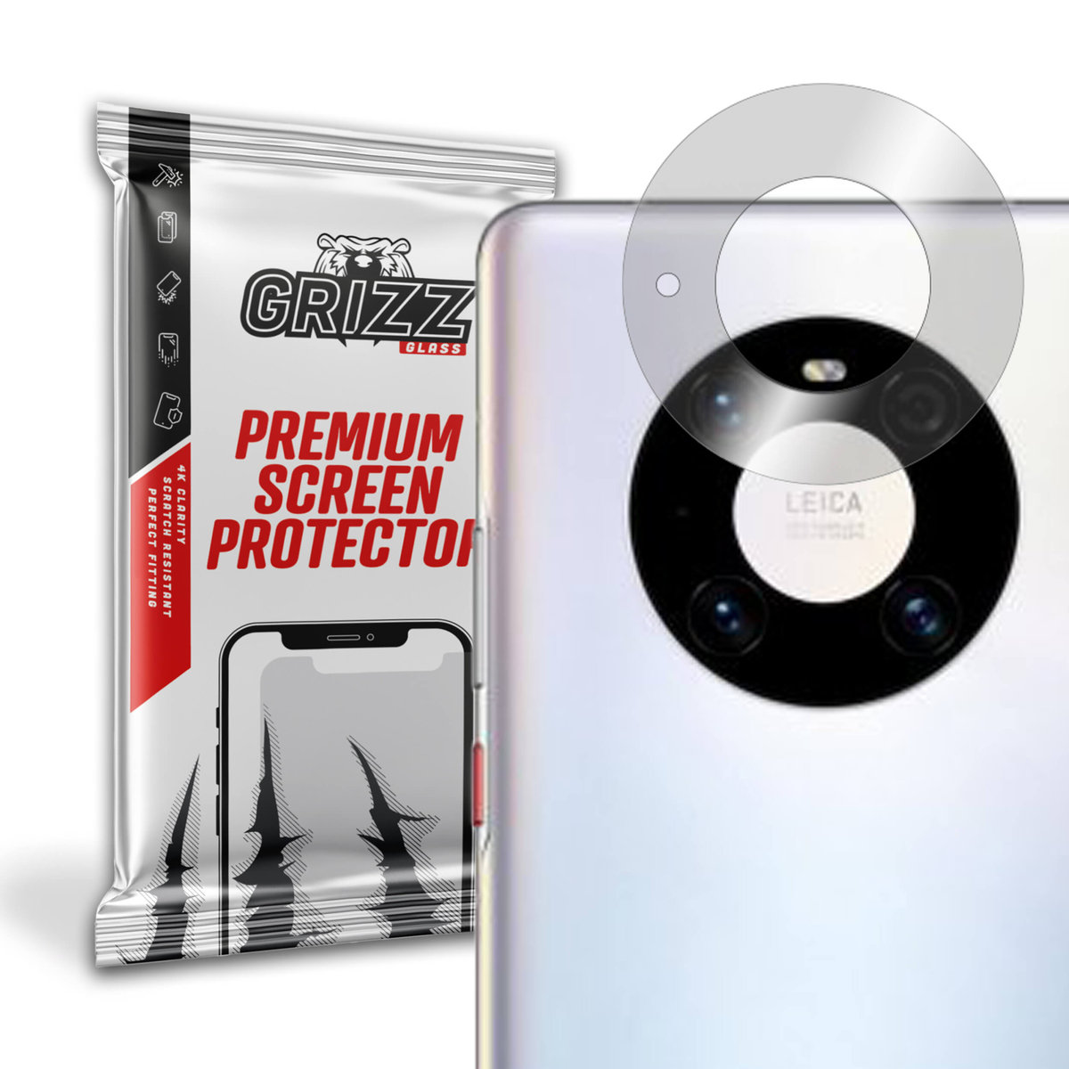 GrizzGlass HybridGlass Camera szkło hybrydowe na obiektyw do Huawei Mate 40 Pro 5G