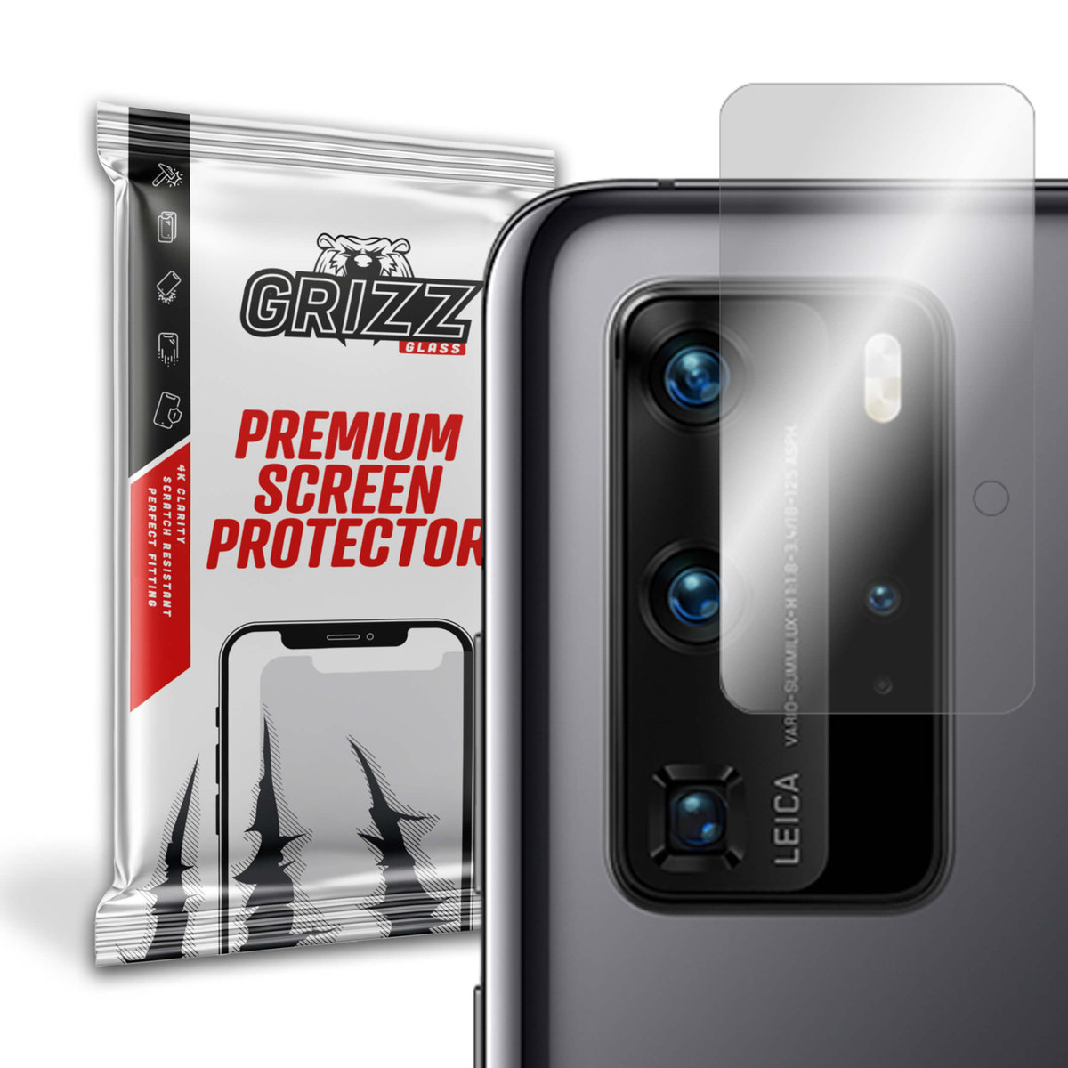 GrizzGlass HybridGlass Camera szkło hybrydowe na obiektyw do Huawei P40 Pro 5G