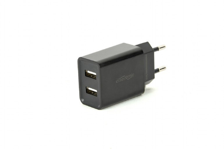 Energenie Ładowarka  ŁADOWARKA SIECIOWA 2-PORTOWA EG-U2C2A-03-BK 230V->USB 2.1A CZARNA EG-U2C2A-03-BK