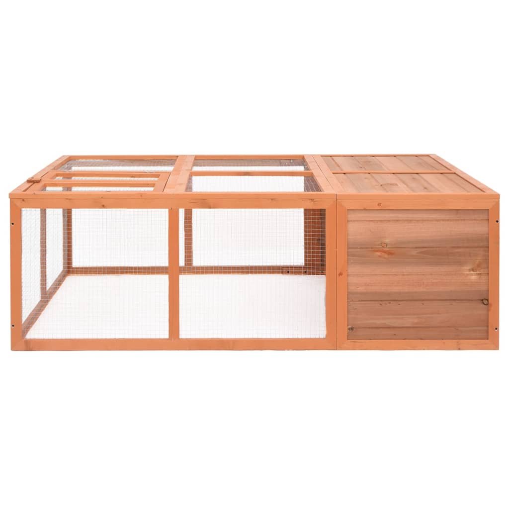 shumee Ogrodowa klatka dla zwierząt 150x100x50 cm drewno jodłowe