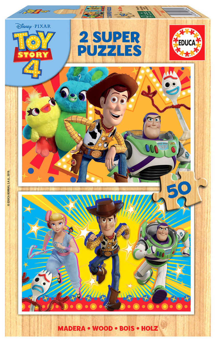 G3 Puzzle 2x50 Toy Story 4 drewniane) Nowa