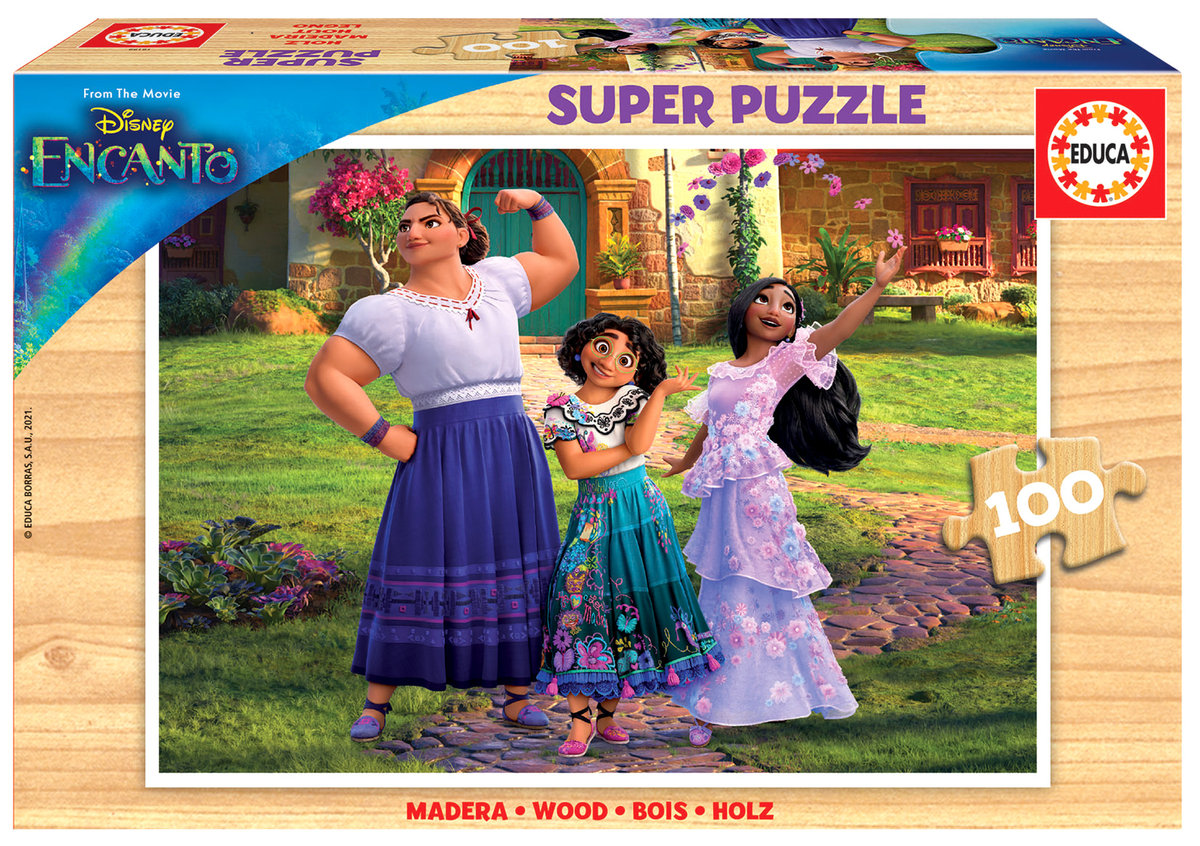 Trefl Puzzle 100 Nasze magiczne Encanto drewno) Nowa