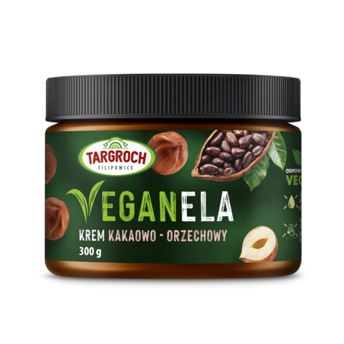 Targroch Krem Kakaowo Orzechowy Veganella 300g - Targroch