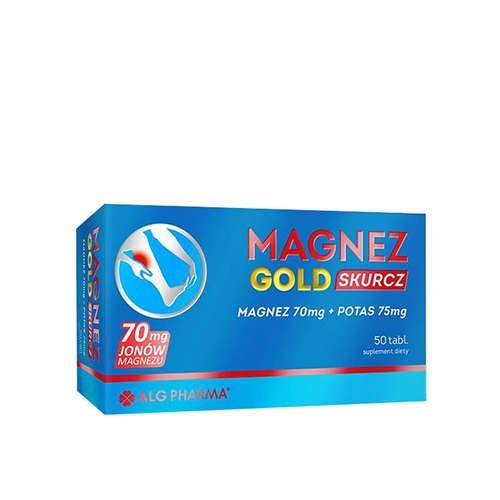ALG PHARMA POLAND SP. Z O.O. Alg Pharma Magnez Gold Skurcz magnez 70mg + potas 75mg 50 tabletek 3195041