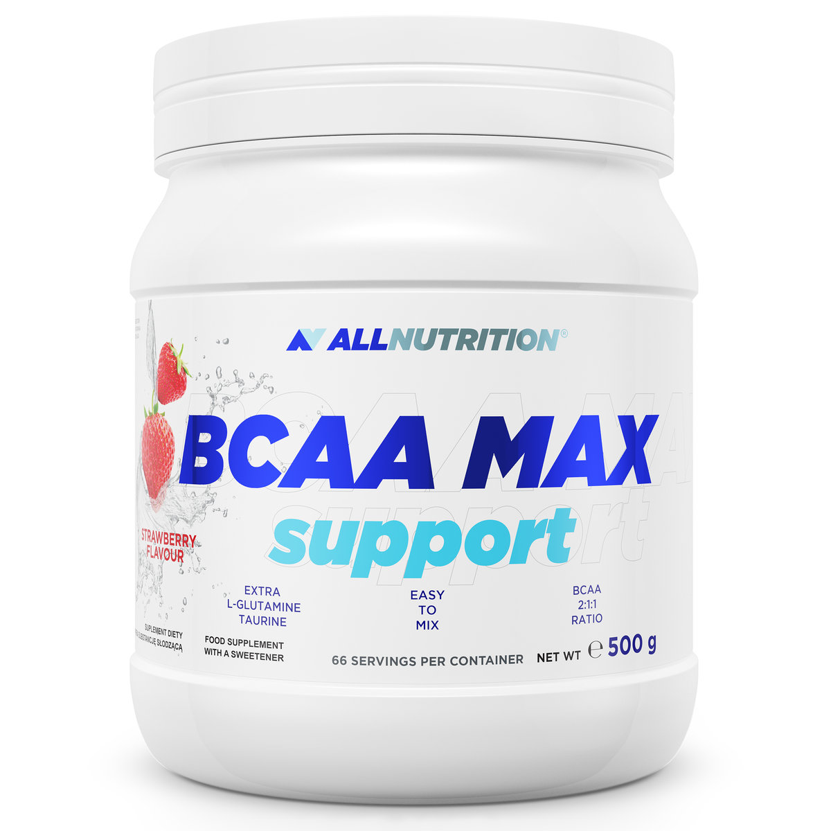 Allnutrition Bcaa Max Support - 500G TRUSKAWKA