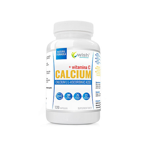 Wish Pharmaceutical Pharmaceutical Calcium + Vitamin C 120 Kapsułek