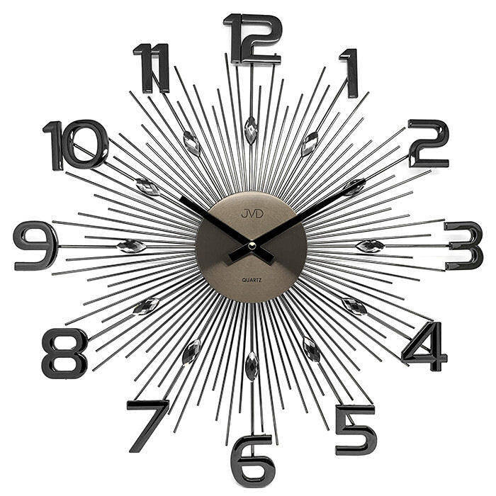 JVD Zegar ścienny HT108.3 z kryształkami średnica 49 cm uniwersalny 10539-uniw