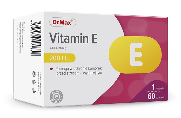 Vitamin E Dr.Max, suplement diety, 60 kapsułek Duży wybór produktów | Dostawa kurierem DHL za 10.90zł !!!| Szybka wysyłka do 2 dni roboczych! | 3735541