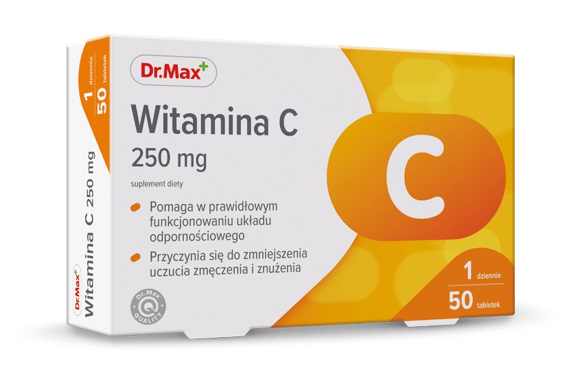 Witamina C 250 mg Dr.Max, suplement diety, 50 tabletek Duży wybór produktów | Dostawa kurierem DHL za 10.90zł !!!| Szybka wysyłka do 2 dni roboczych! | 8643462
