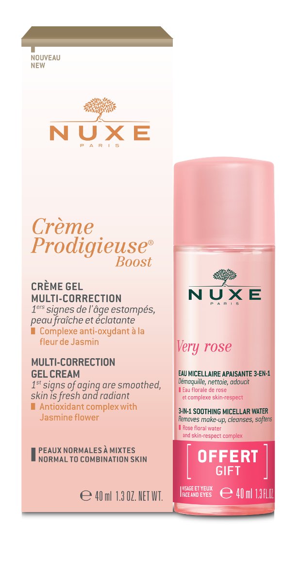 Nuxe Creme Prodigieuse Boost żelowy krem do skóry normalnej i mieszanej i woda micelarna, 40 ml + 40 ml Duży wybór produktów | Dostawa kurierem DHL za 10.90zł !!!| Szybka wysyłka do 2 dni roboczych! 7083357