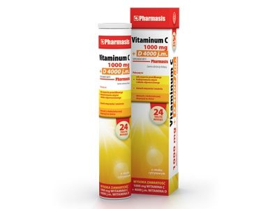Pharmasis VITAMINUM C 1000 mg + D 4000 j.m 24 tabletki musujące 3244121