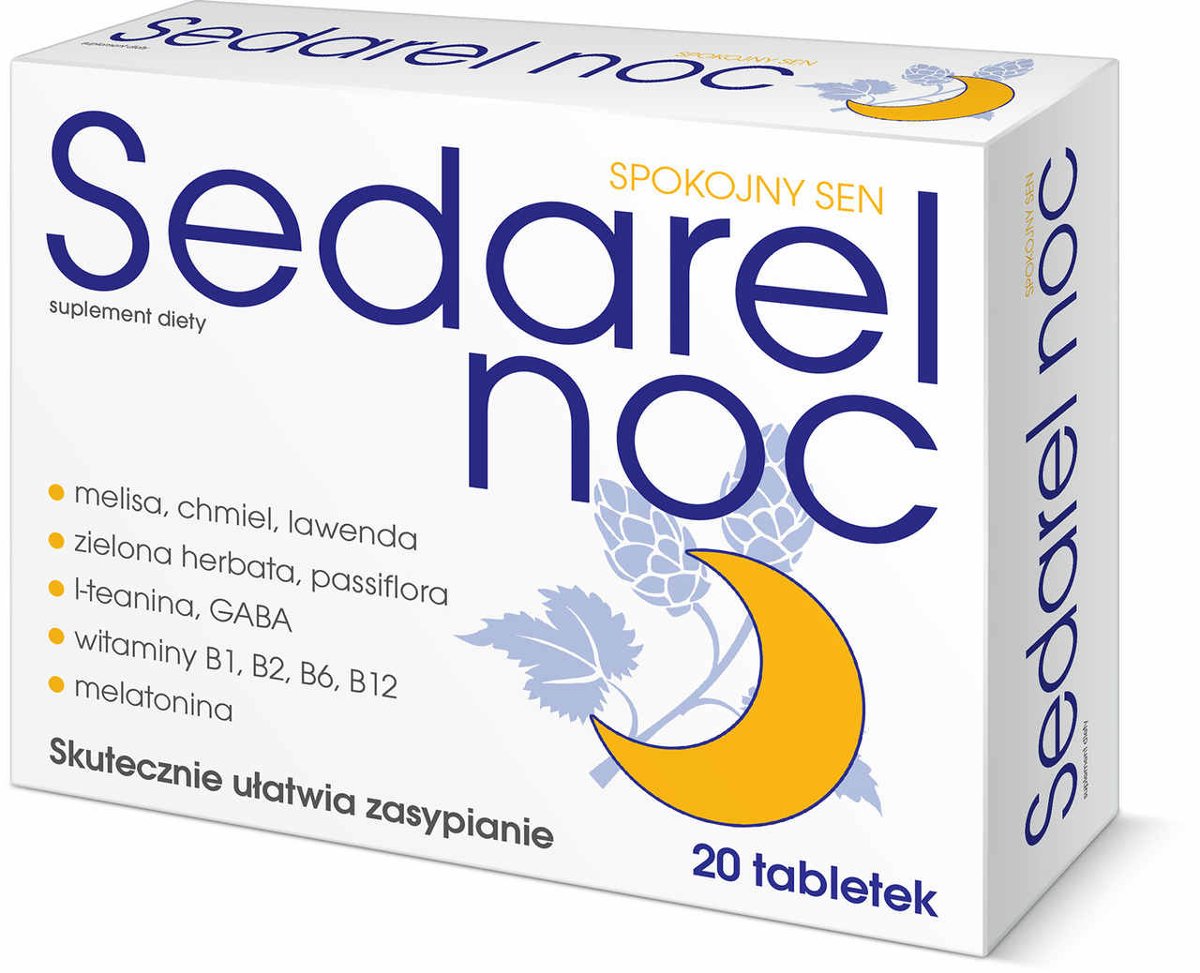 Avec Pharma Sedarel Noc, na sen, 20 tabletek