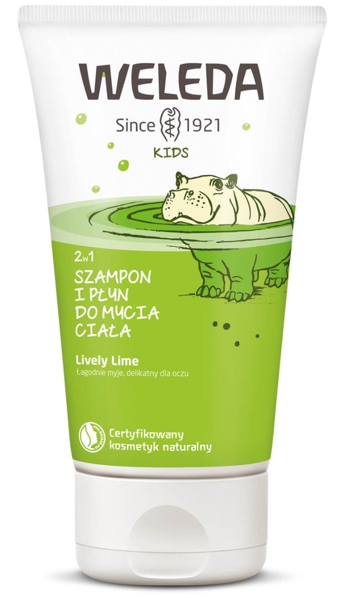Weleda Kids Cheerful Lime krem pod prysznic i szampon dla dzieci 2 w 1 150 ml