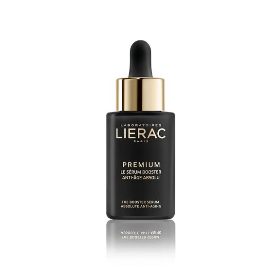 LIERAC Lierac Premium serum booster o działaniu przeciwstarzeniowym 30 ml + Lierac Premium złota maska Anti Aging w płachcie GRATIS!