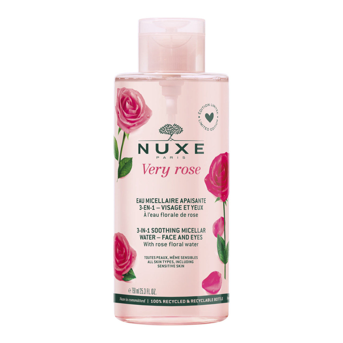Nuxe POLSKA SP Z O.O Very Rose Łagodząca woda micelarna 3 w 1 750 ml