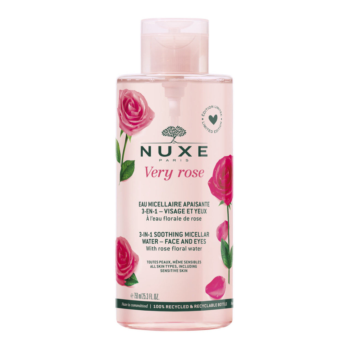 Nuxe POLSKA SP Z O.O Very Rose Łagodząca woda micelarna 3 w 1 750 ml