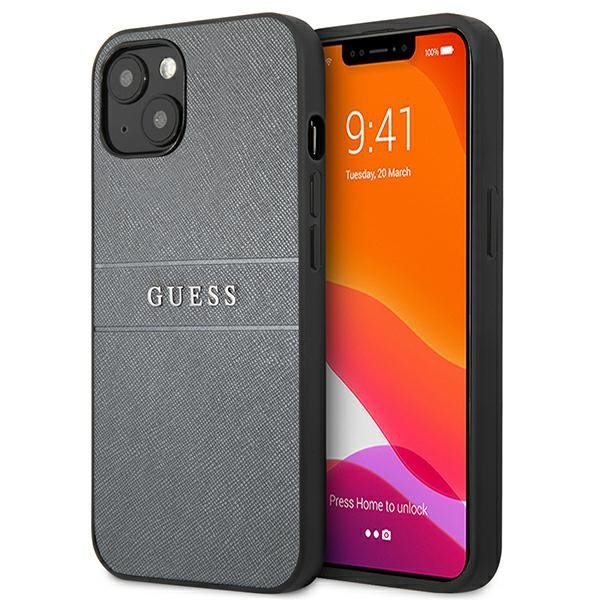 Фото - Чохол GUESS GUHCP13SPSASBGR iPhone 13 mini 5,4" szary/grey Saffiano Strap 