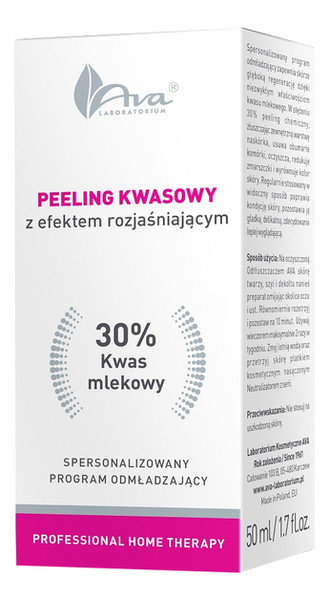 Ava PHT Peeling Kwasowy Kwas Mlekowy 30% 50ml 7281