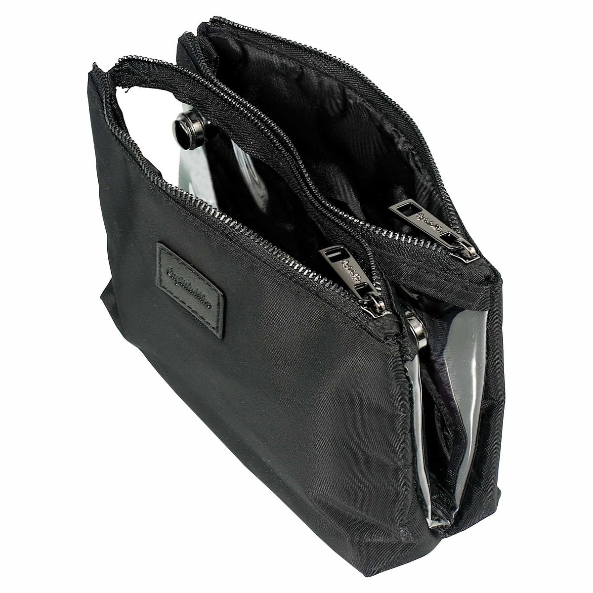 Kosmetyczka damska do torebki czarna rozkładana organizer Captain Mike®