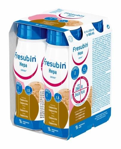Zestaw 2 x Fresubin Hepa Drink cappuccino, 4 x 200 ml - >>> DARMOWA od 99zł 