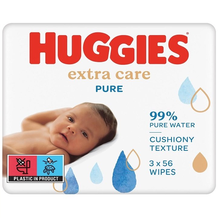 Huggies chusteczki nawilżane Pure Extra Care 3 x 56 szt 3-pack