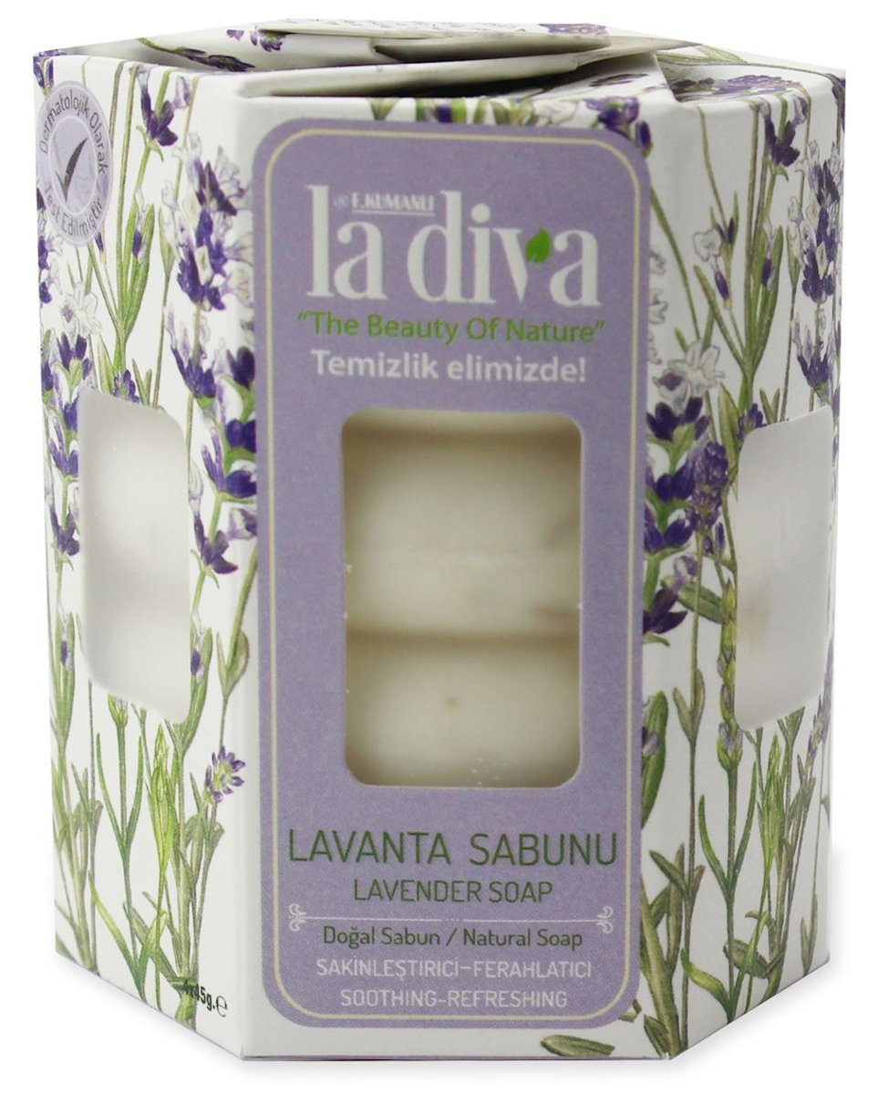 LA DIVA MYDŁO W KOSTCE TWIST LAWENDA (4 x 45 g) 180 g - LA DIVA BP-8699266390684