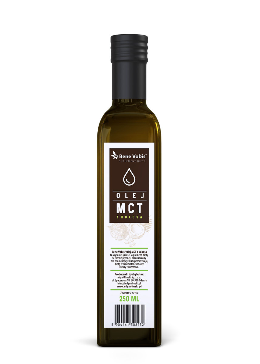 Olej MCT z kokosa (szkło) - 250 ml