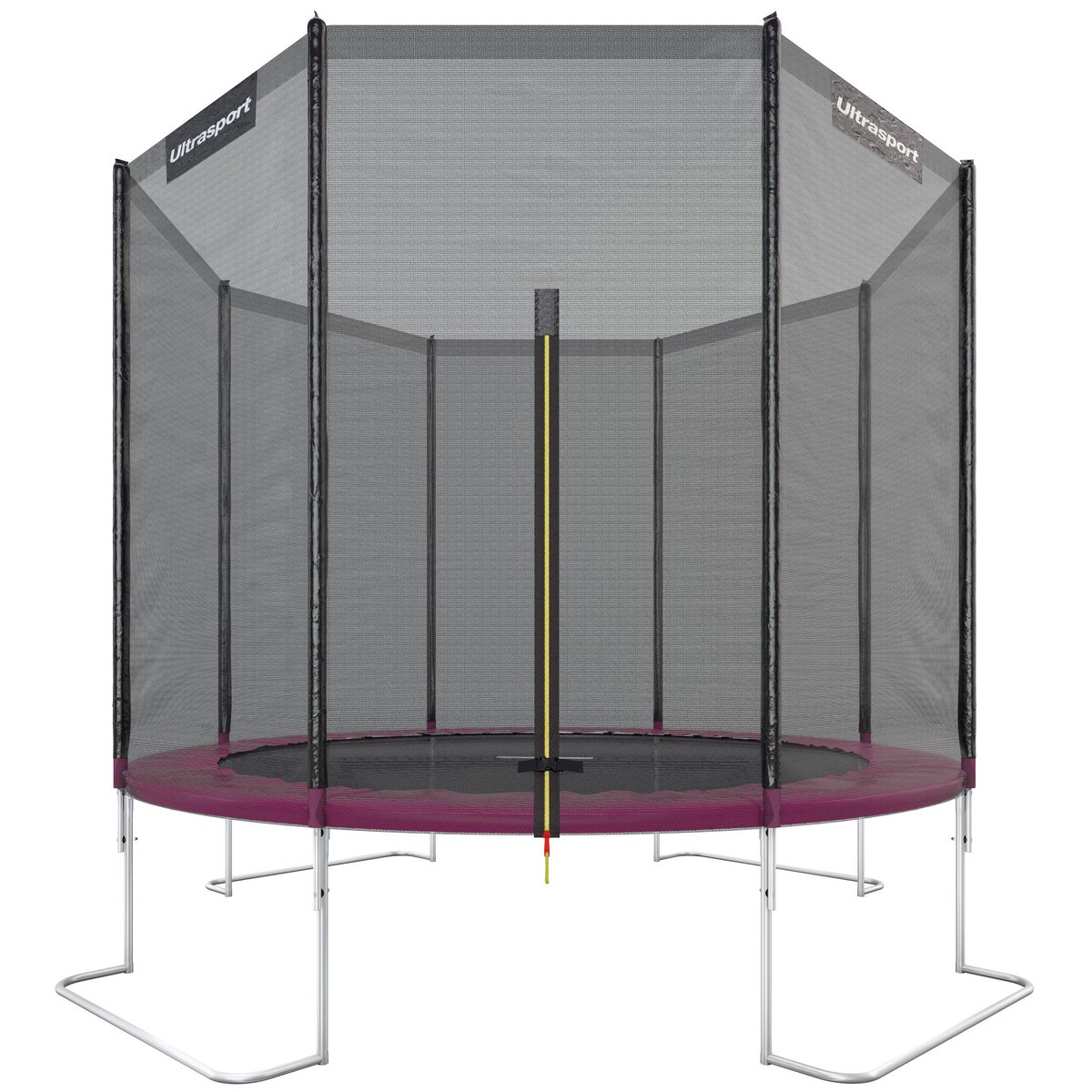 Ultrasport Jumper trampolina ogrodowa, zestaw kompletny zawierający matę do skakania, siatkę bezpieczeństwa, wyściełane słupki do siatki i osłonę krawędzi, różowy, 305 cm 331300000231_Pink_305 cm