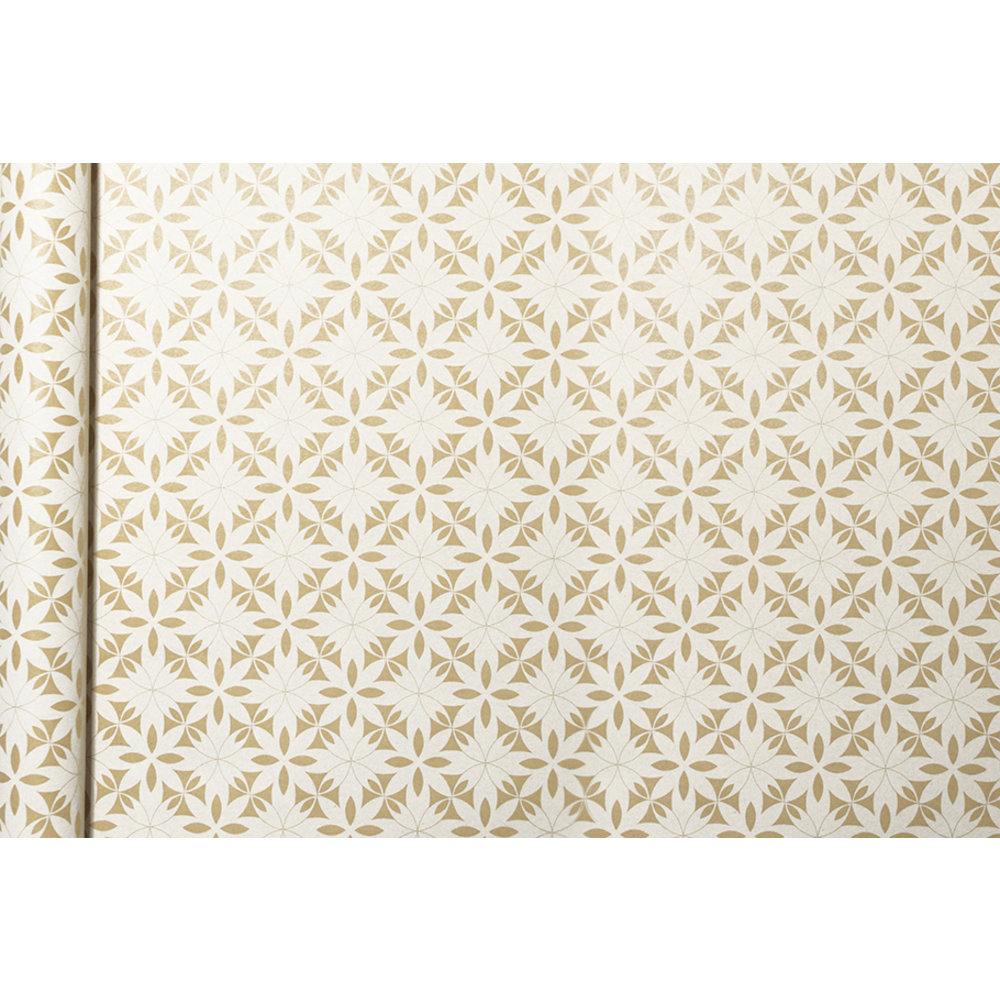 Clairefontaine Papier ozdobny White flowers 500 x 35 cm