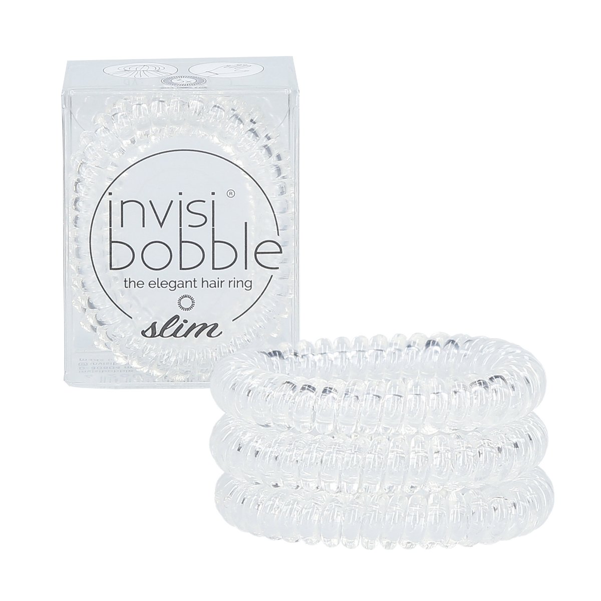 INVISIBOBBLE, SLIM, Gumki do włosów (Crystal Clear), 3 szt.