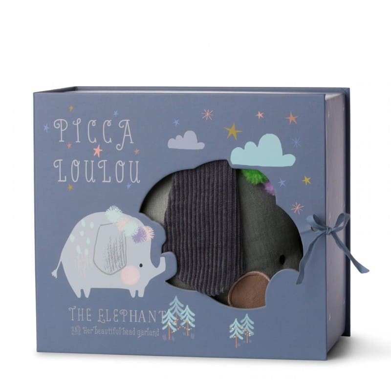 Picca Loulou Picca Loulou  -  Przytulanka Pani Słoń 18 cm Luxury Gift Box