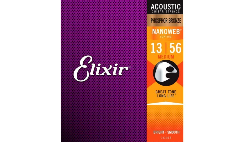 Elixir 16102 Phosphor Bronze Medium 13-56 NW