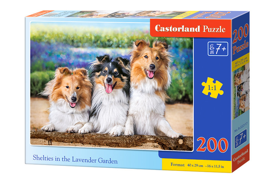 Castorland Puzzle 200 elementów. Psy w ogrodzie