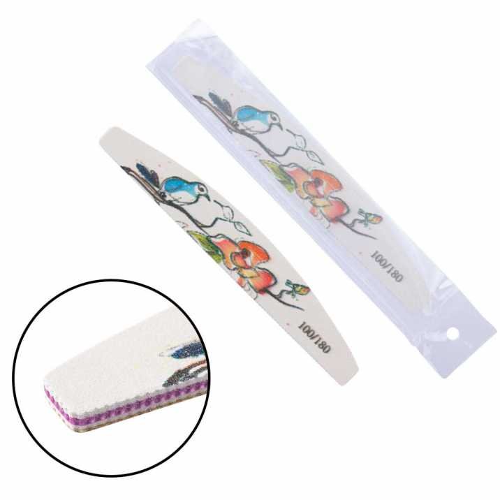 Molly Lac Pilnik do paznokci Bezpieczny Pakiet łódka półksiężyc ptak 100/180