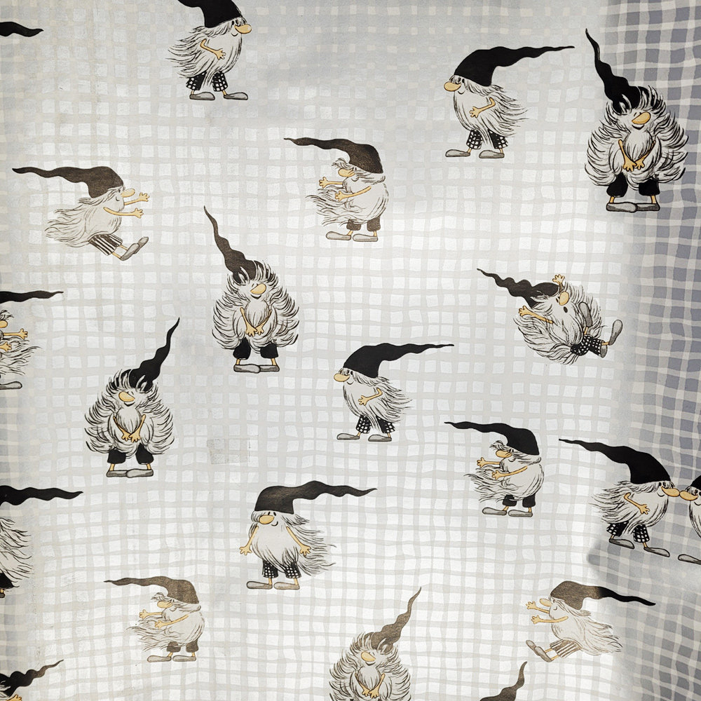 Papier srebrny krasnal do prezentów 57cmx20m 20m335