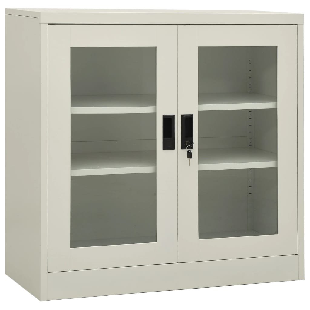 vidaXL vidaXL Szafka na dokumenty jasnoszara 90x40x90 cm stalowa 335931
