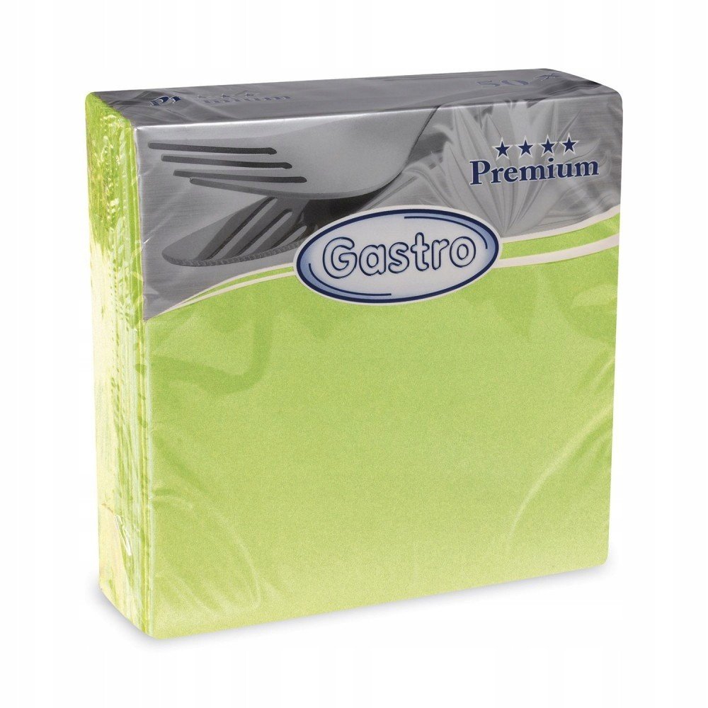 Serwetki Flizelinowe Premium Zielone 40 X 40cm 50sztuk