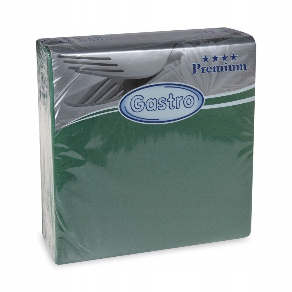 Serwetki flizelinowe premium ciemna zieleń 40x40cm