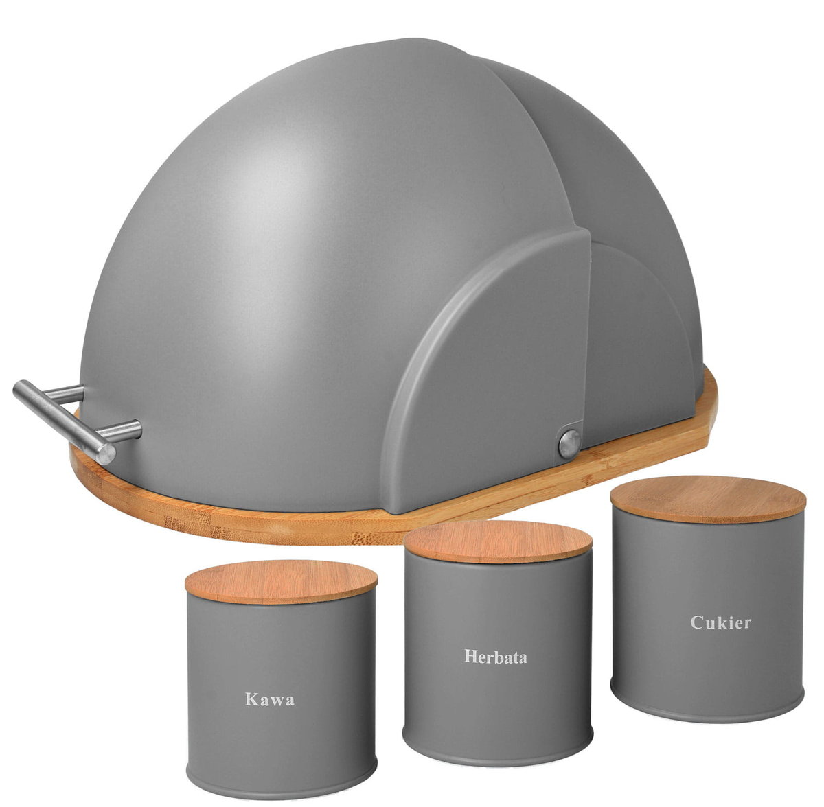 Chlebak Zestaw Pojemniki kawa cukier herbata 2714