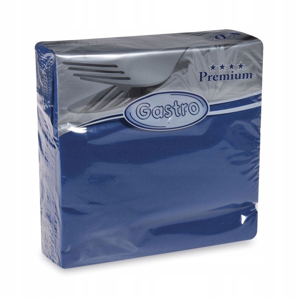 Serwetki Flizelinowe Premium Niebieskie 40x40cm 50sztuk