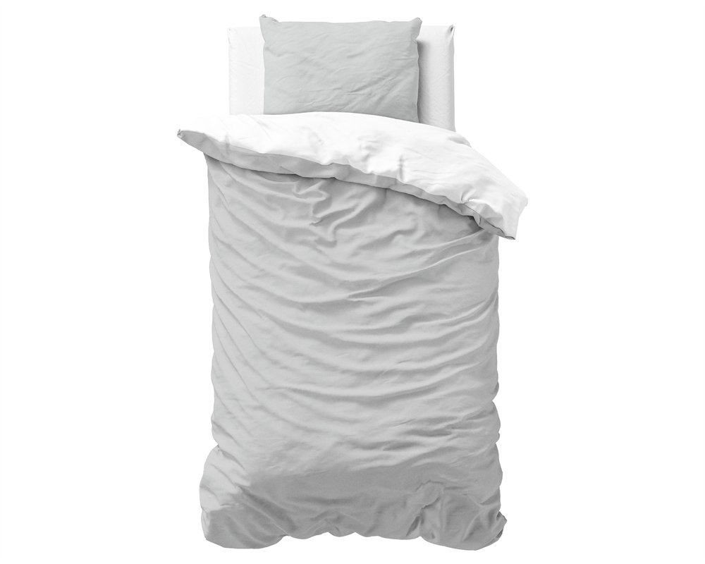 Kpl 140x220 TWIN FACE szary mikroperkal