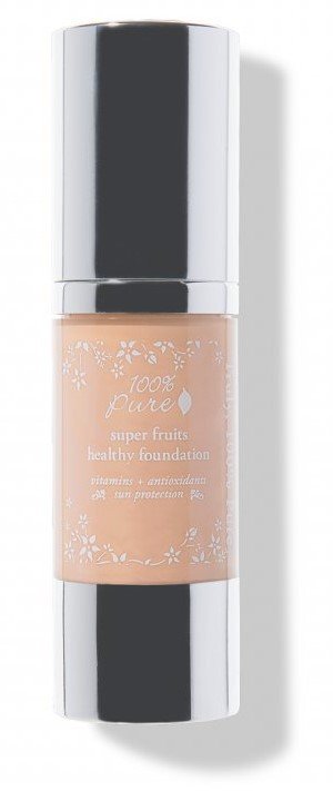 100% Pure, Super Fruits Healthy Foundation, podkład mocno kryjący Peach Bisque, SPF 20, 30 ml