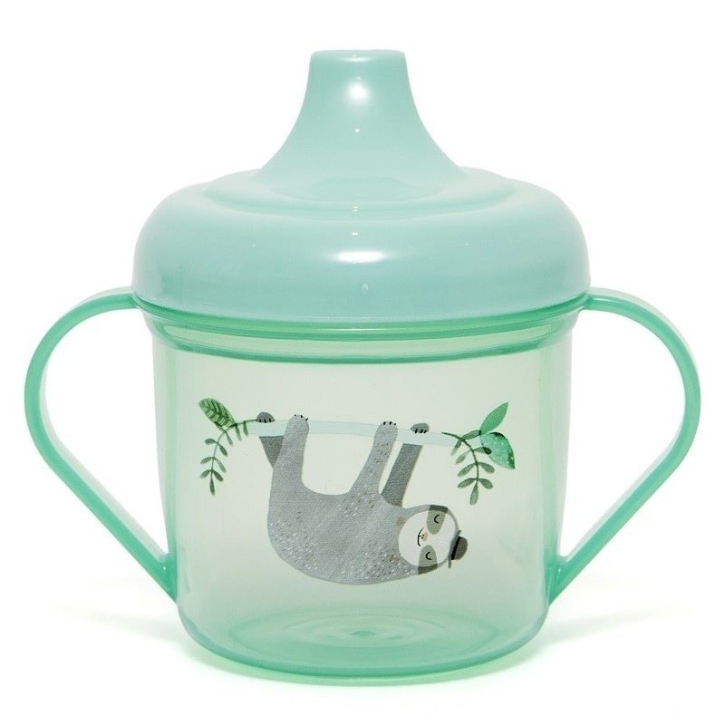 Petit Monkey Petit Monkey - transparentny kubek treningowy z ustnikiem Leniwiec