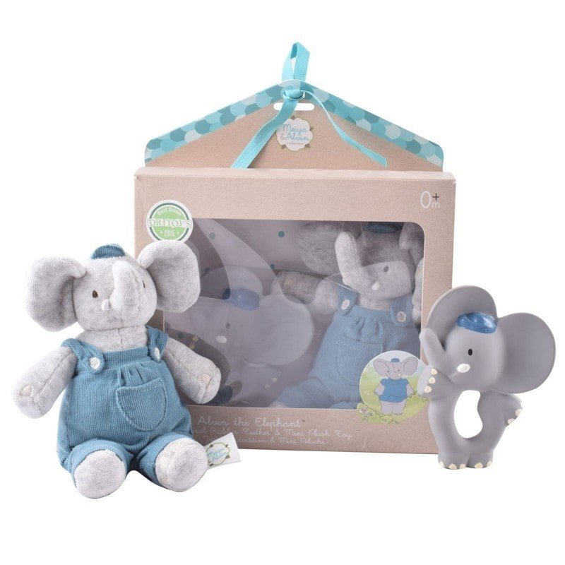 Meiya and Alvin Meiya and Alvin - Meiya & Alvin - Alvin Elephant Organic zestaw Babyshower  z gryzakiem