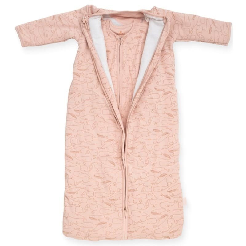 Jollein Baby & Kids Baby & Kids - Śpiworek Niemowlęcy Całoroczny 2 Śpiworkowy 4 Pory Roku Whales Pale Pink 110 cm